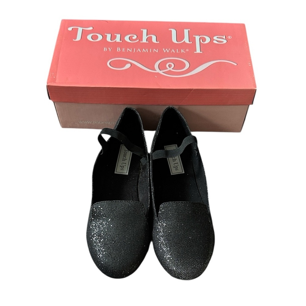 Black Glitter Mary Jane Flats